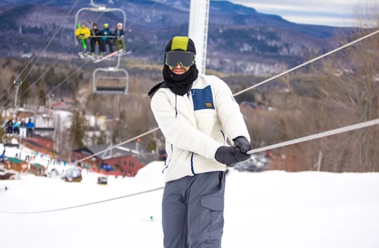 rope tow skiing rope tow skiing