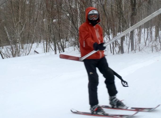 snowboard T-bar lift