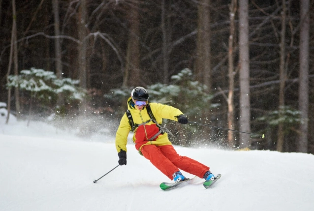 snow plough turn skiing
