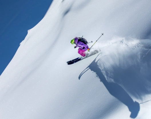 powder snow skiing technique