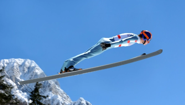 ski jumping turn ski jumping turn