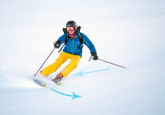 outside ski pressure