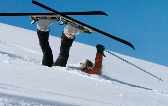 skiing fall recovery