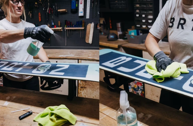 wax snowboard at home