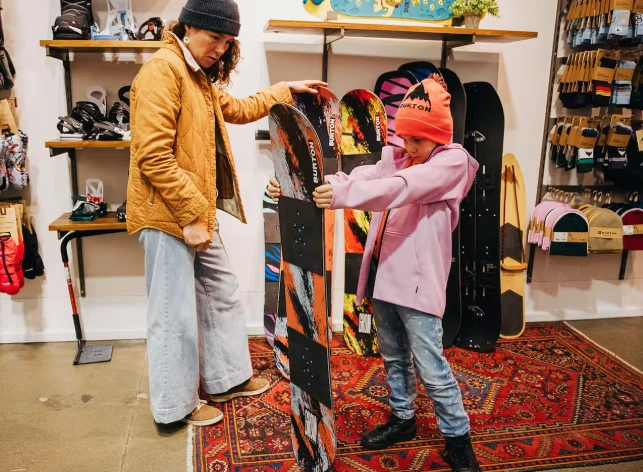 snowboard size chart