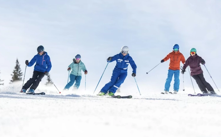 ski lessons for beginners at resort