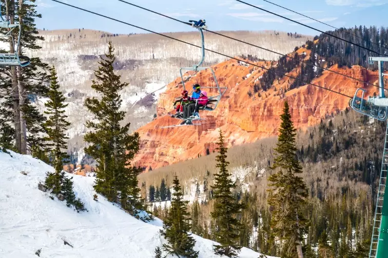 best mountain views skiing