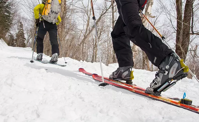 telemark skiing technique