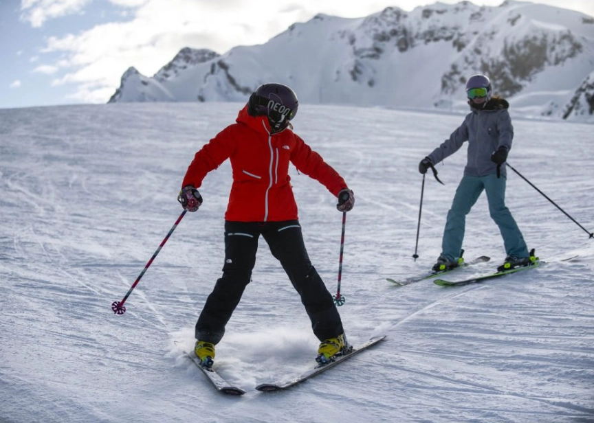 self taught skiing